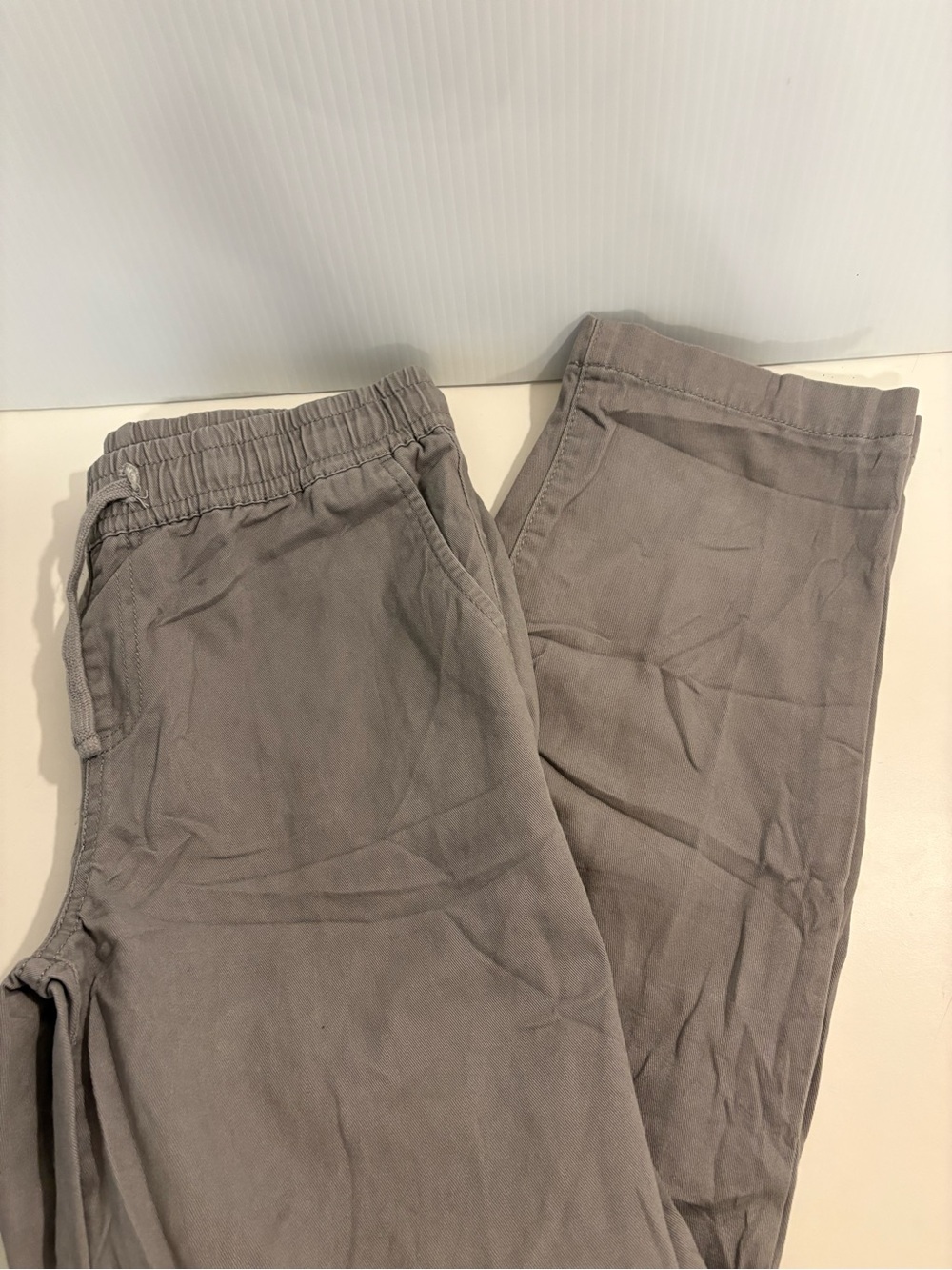 Forever 21 Boy's Elastic Jogger Pants - Light Gray